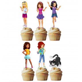 6 Toppers Lego Friends